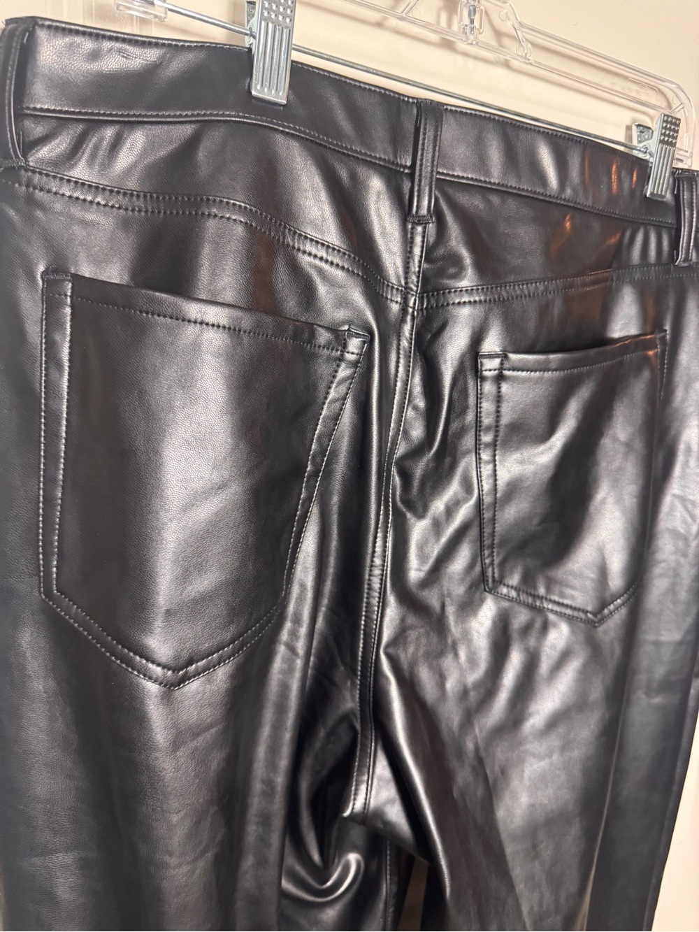Abercrombie & Fitch Curve Love Ultra High-Rise Ankle Straight Leather Jeans 33 - Picture 6 of 6